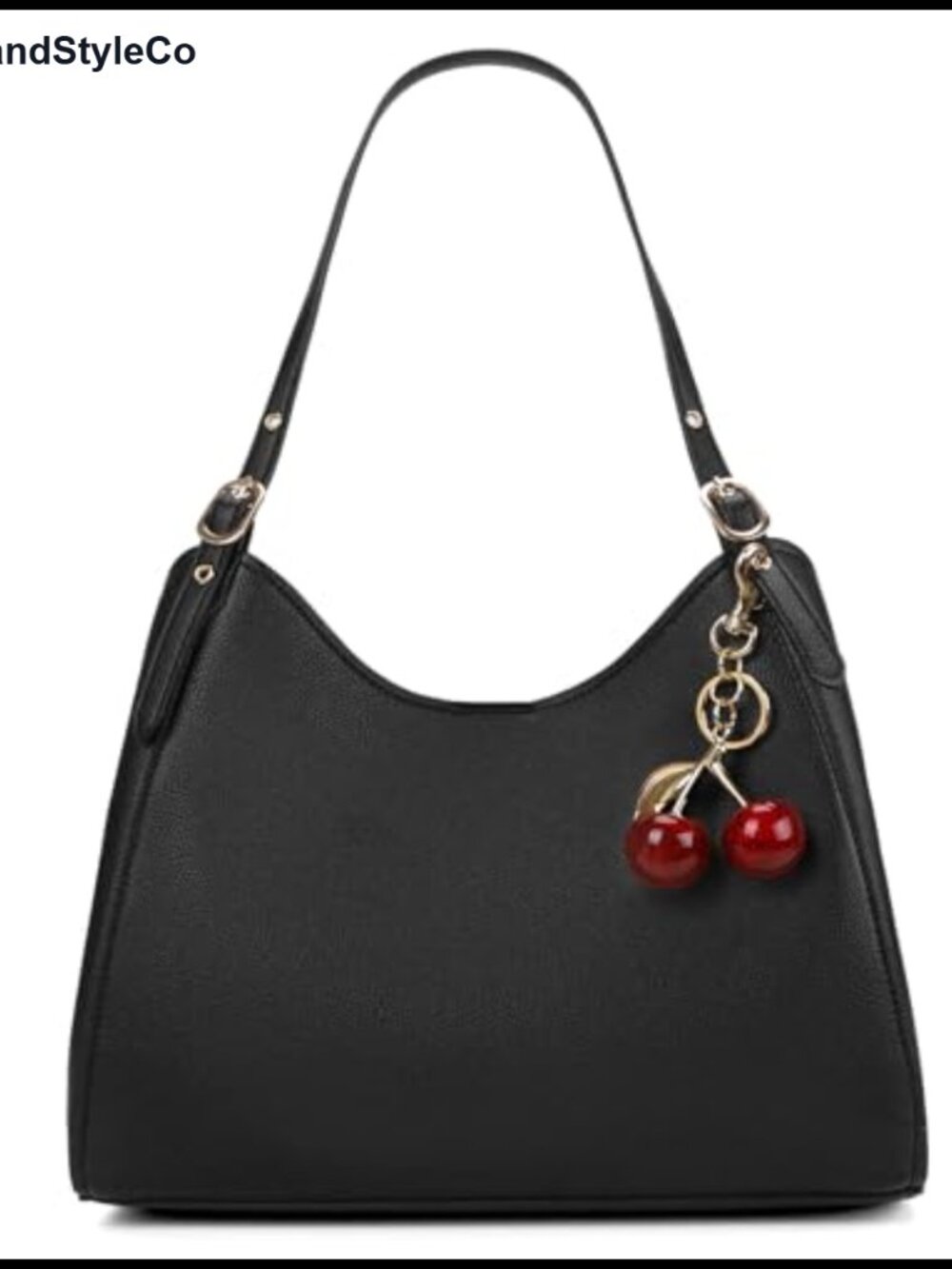 Faux Leather Slouchy Hobo Tote Shoulder Bag